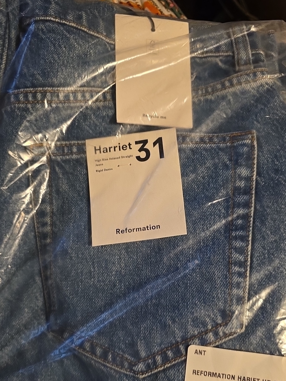 Reformation Harriet High Rise Relaxed Straight Jeans